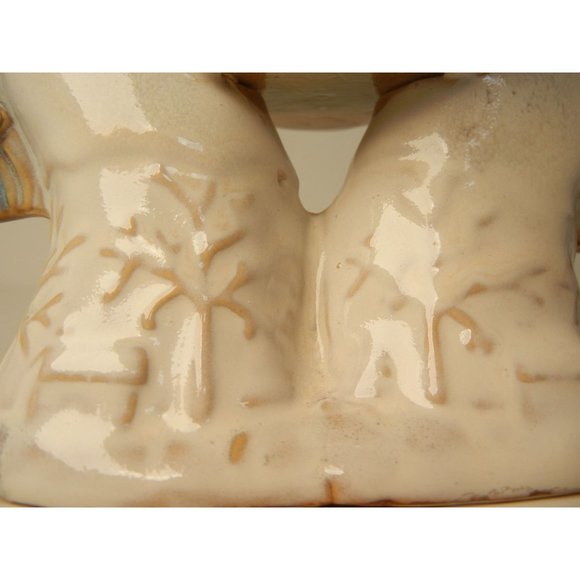 Holiday snowmen votive candle holder, 2 snowmen holding votive, luminary 6" X 5 - Picture 10 of 10